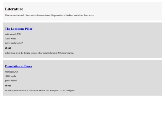 non-main pages/lit screenshot