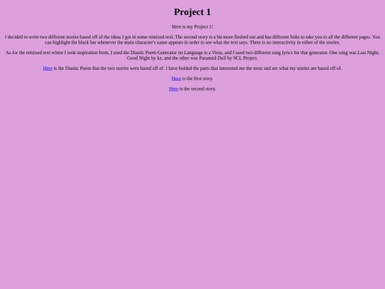 project1 screenshot
