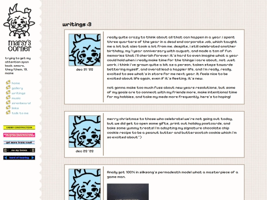writings screenshot