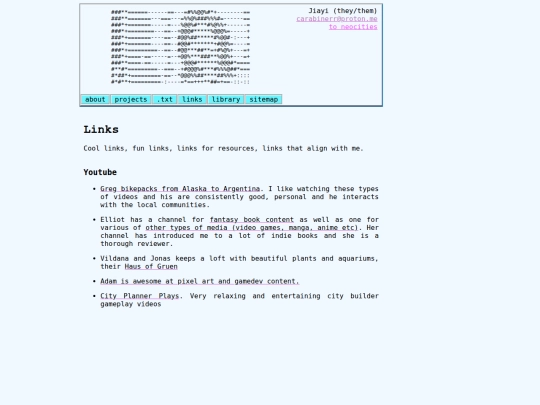 links screenshot
