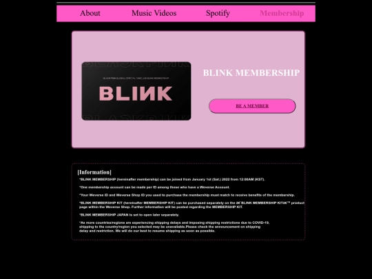 Membership screenshot