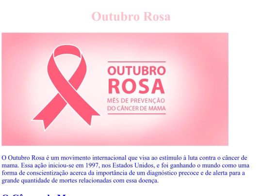 outubro rosa /outubroRosa screenshot