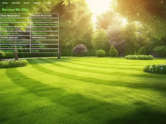 Services screenshot