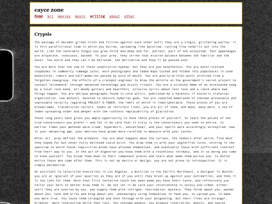 writing/crypsis screenshot