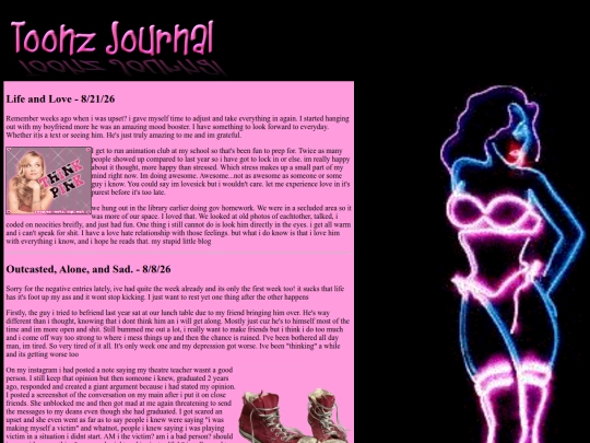 Myspace pages/blogzz screenshot