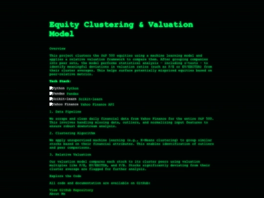 finance screenshot