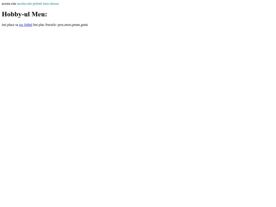 primul meu site screenshot
