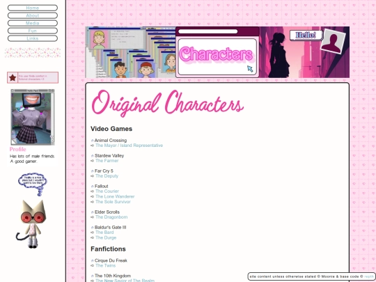 pages/media/chars/ocs screenshot