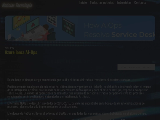 blogposts/noticias/tecnologia/desarrollo/azure-lanza-aiops screenshot