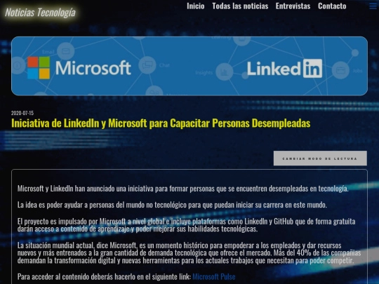 blogposts/noticias/tecnologia/general/iniciativa-de-linkedin-y-microsoft-para-capacitar-personas-desempleadas screenshot