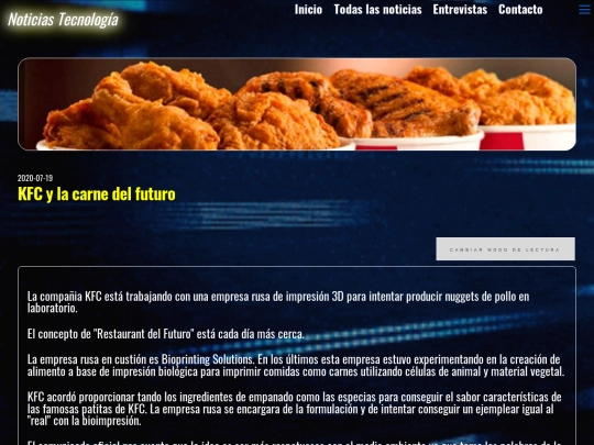 blogposts/noticias/tecnologia/general/kfc-y-la-carne-del-futuro screenshot