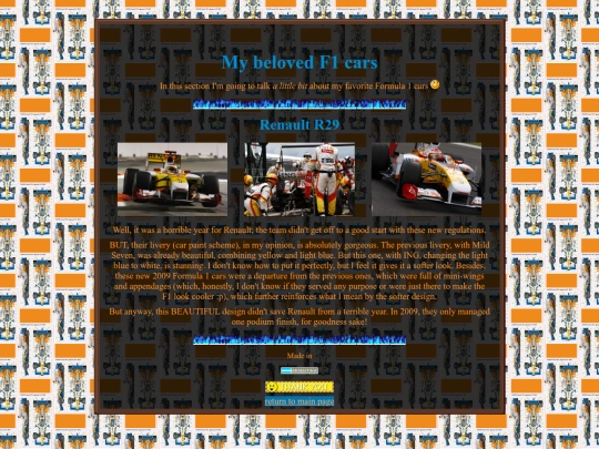 MybelovedF1cars screenshot
