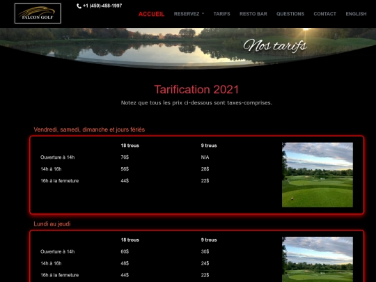 Tarif screenshot