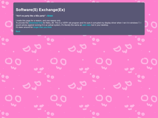 Projects/SeX/sex screenshot