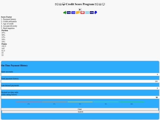 finance/credit screenshot