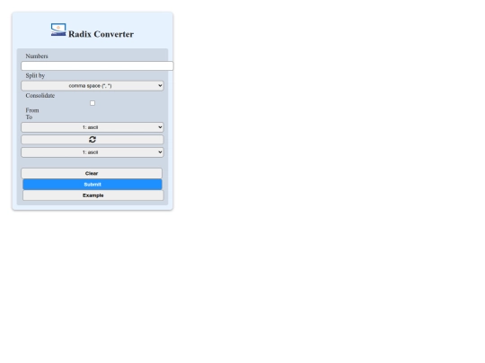 math/radix screenshot