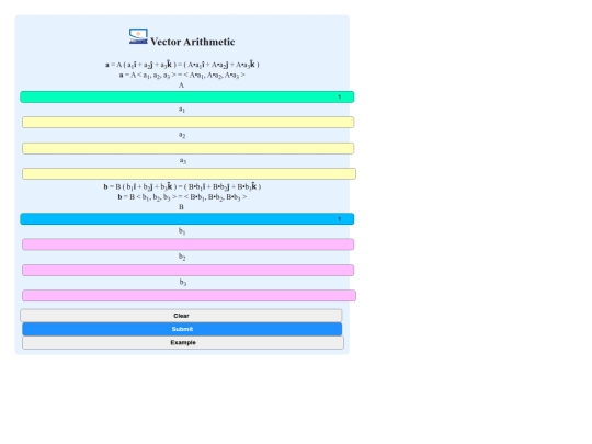 math/vectors screenshot