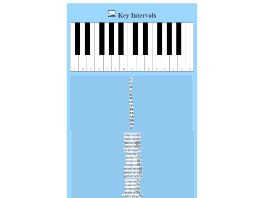 music/intervals screenshot