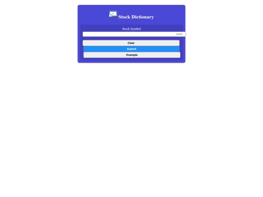 stocks/dictionary screenshot