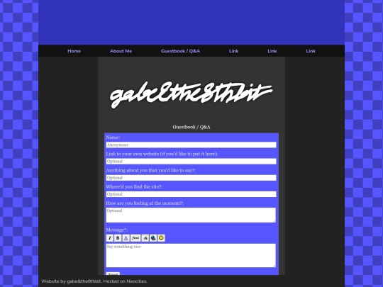 guestbook screenshot