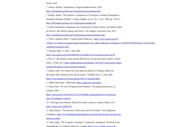 cyberfeminism/sources screenshot