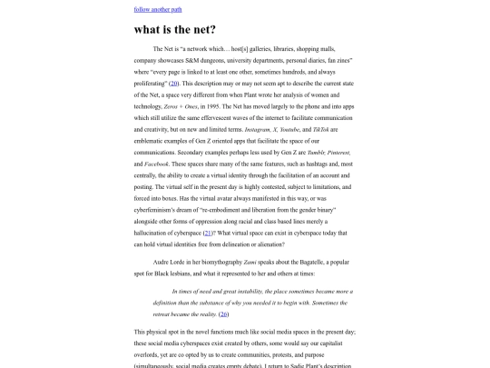 cyberfeminism/whatisthenet screenshot