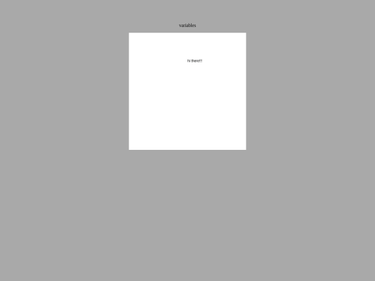 variables screenshot