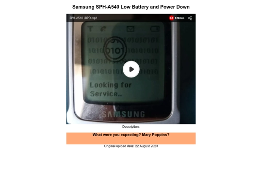 video/page/samsung_sph_a540_low_battery_power_down screenshot