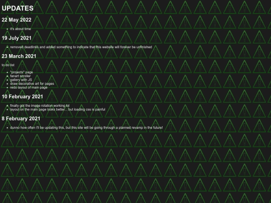 updates screenshot