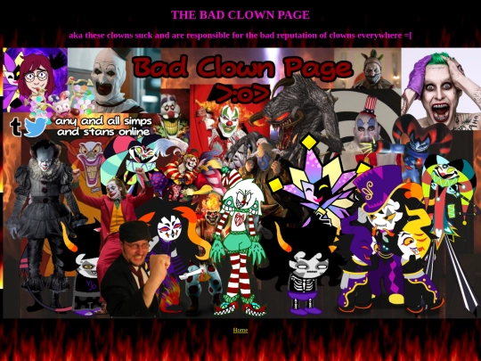 badclownpage screenshot