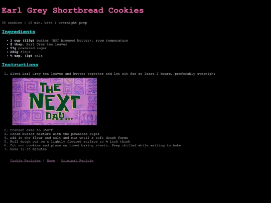 Cookies/earlgrey screenshot