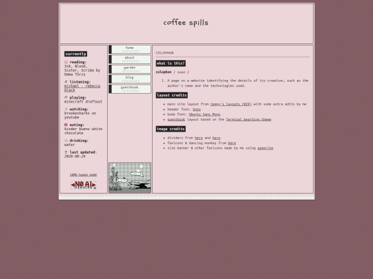 colophon screenshot
