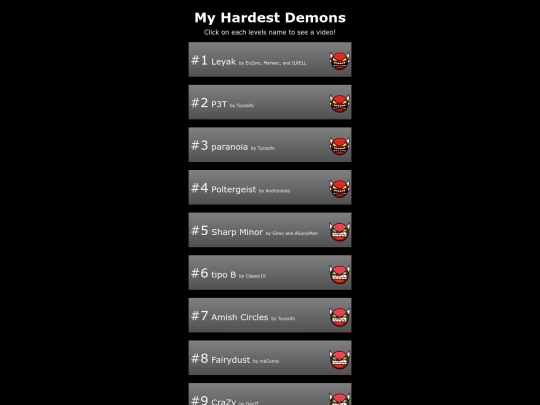 demonlist screenshot