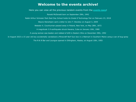 oldevents screenshot