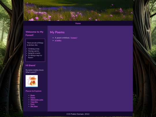 Poems screenshot