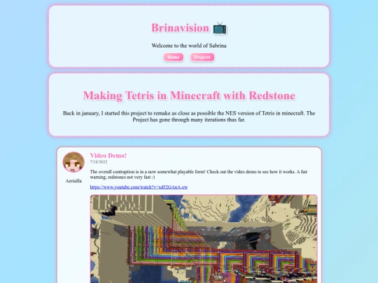 Tetris_in_minecraft screenshot