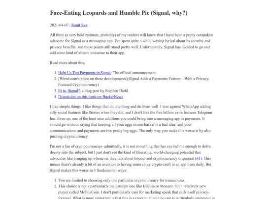 technical-writing/signal-humble-pie screenshot