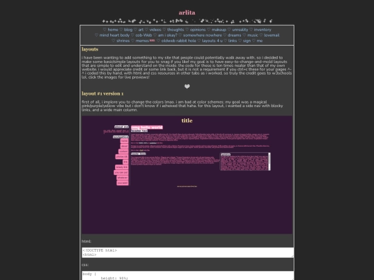 layouts screenshot