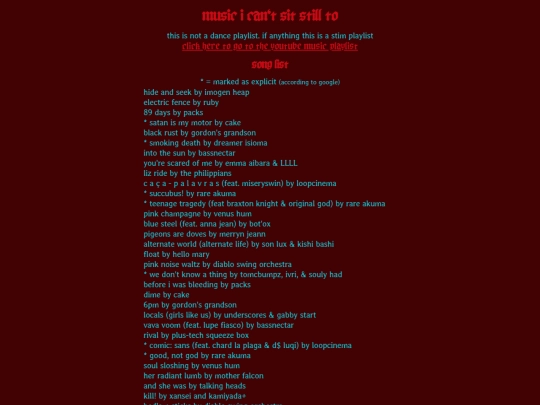 page/playlist screenshot