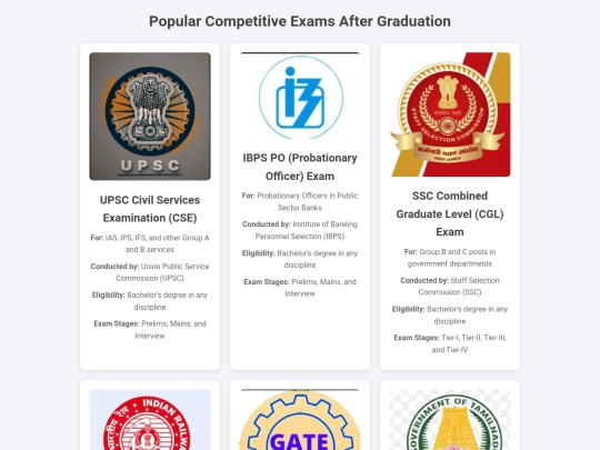 exams screenshot