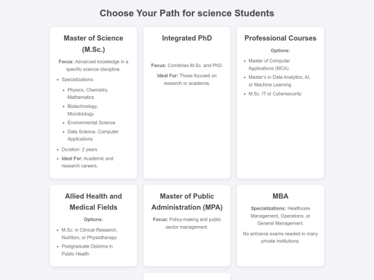 science higher education screenshot