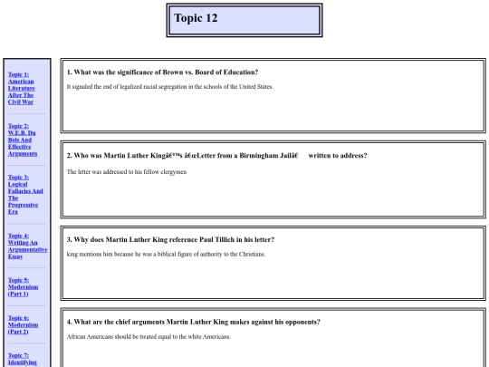 Calvert/James Grade 11/ELA/Topic12 screenshot