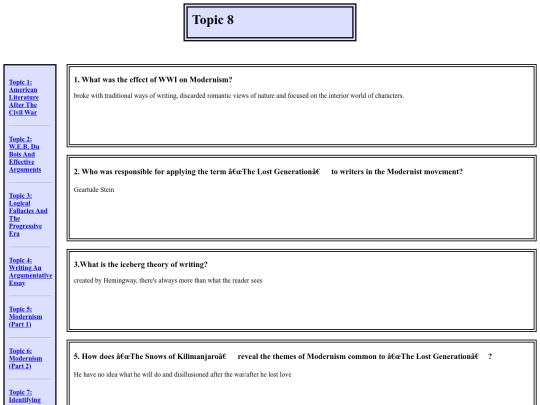Calvert/James Grade 11/ELA/Topic8 screenshot