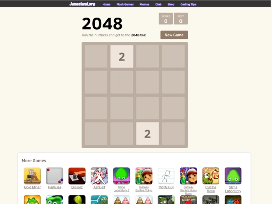 flash/Games/2048/20 screenshot