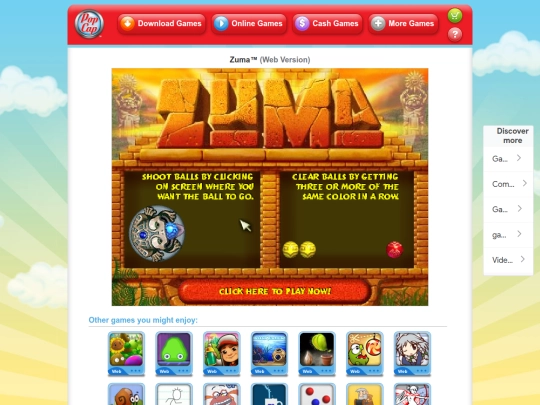 flash/Popcap/Zuma screenshot
