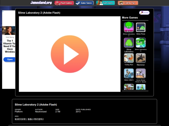 flash/slimelab2 screenshot