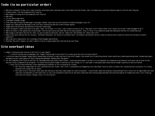 Pages/Experiments/todo screenshot