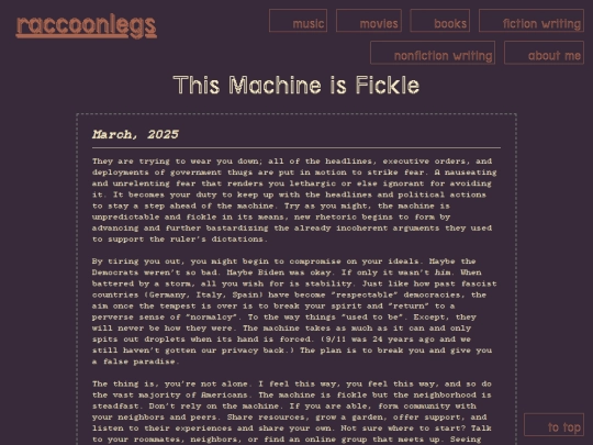 thismachineisfickle screenshot