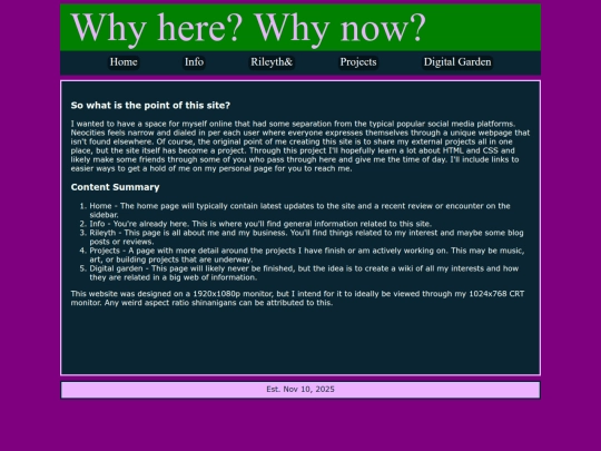 info screenshot