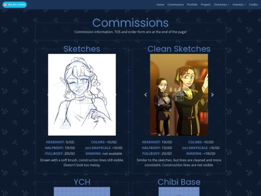 commissions screenshot